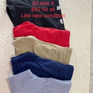 5 pair size 4 shorts